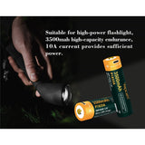 1pc Vapcell 18650 3500mah P1835A button top battery 3.7V USB Rechargeable li ion flashlight