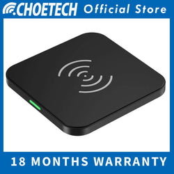 CHOETECH 10W Fast Wireless Charger Compatible with Samsung Galaxy S9, S9 S8 Plus,Note 9, S8, S7, Standard Wireless Charging Pad Compatible iPhone XR, XS, XS Max, iPhone X, 8, 8 Plus (No AC Adapter)