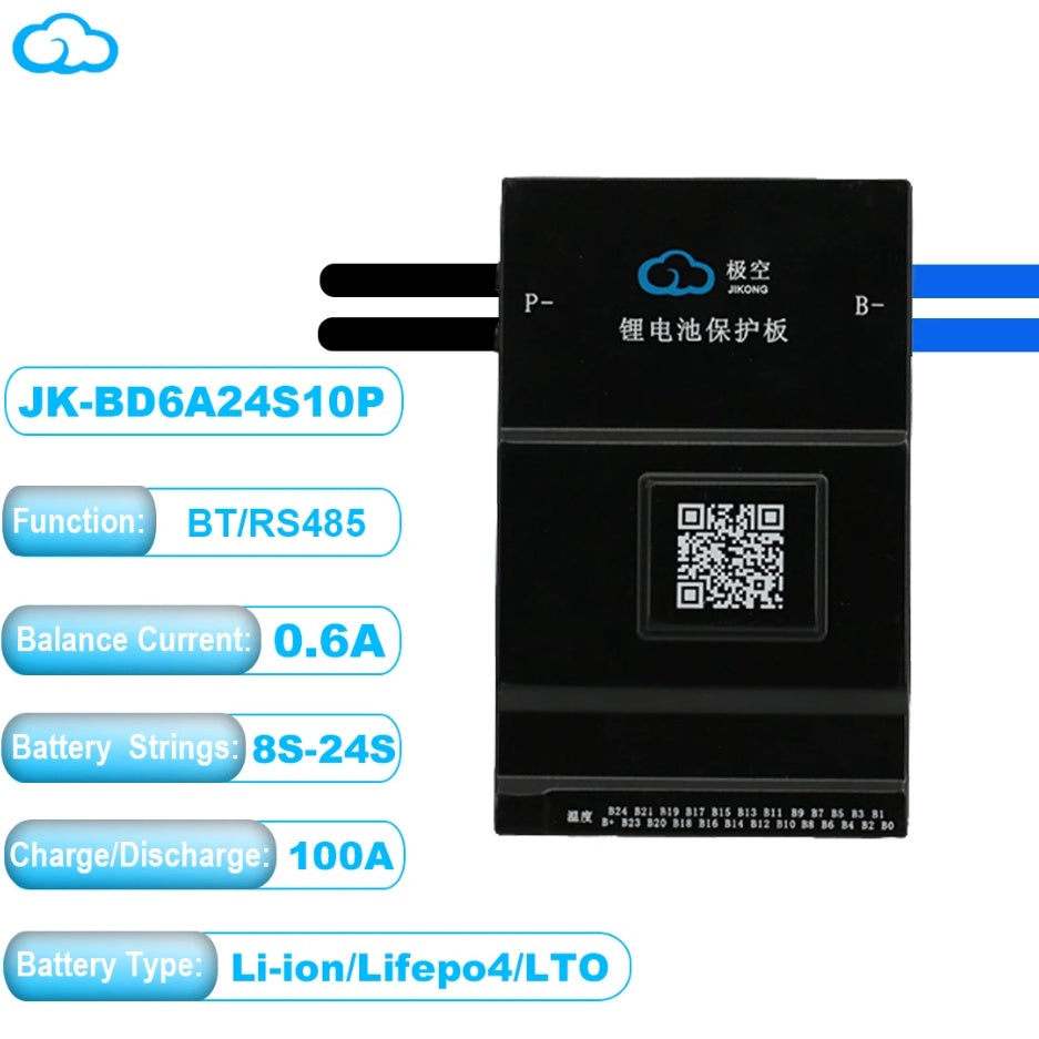 JK SMART BMS 7S to 24S 24V to 72V 40A to 200A Active Balance – powercentral