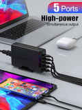Technoamp GaN 245W 140W USB Type CPD 3.1 5 ports QC3.0 wall charger Charging Station WC5P245PD
