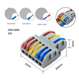 SPL Lever Nut Wire Quick Connector 32A 28 12 AWG Splicing wiring terminal block fast 1 to 2/3 2
