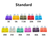 1 PC Medium Size STANDARD Car Auto Blade Fuse 2A 3A 5A 7.5A 10A 15A 20A 25A 30A 35A 40A