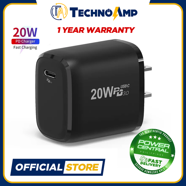 Technoamp USB Type C PD 20W Wall Charger Power Delivery 3.0 PPS Quick Charge 3.0 WC1P20PD