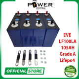 4PCS Brand New 2025 Grade A EVE LF100LA 3.2V 100AH Lifepo4 Battery Prismatic Cells 4000 lifecycles Solar