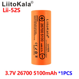 LiitoKala Lii-51S lii-52S 26650 26700 5100mAh 21A Battery 3.7V Li-ion Rechargeable Battery High discharge