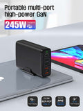 Technoamp GaN 245W 140W USB Type CPD 3.1 5 ports QC3.0 wall charger Charging Station WC5P245PD