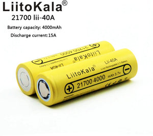 1PCS LiitoKala Lii-40A Original 21700 4000mAh 5000mah 40A Rechargeable High discharge Battery fits