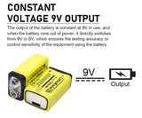 Liitokala 1100mAh 9V li-ion USB C Battery 6F22 9V Rechargeable Battery Microphone Multimeter Toys