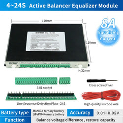 Sunkko Active balancer 4-24 5A 8A 12V 24V 36V 48V 60V lithium lifepo4 batteries 18650 32650