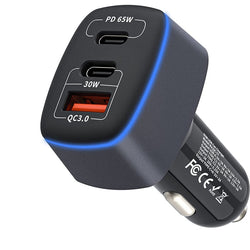 Technoamp Car Charger 95W 3 Port USB C PD 65W PPS 55W QC3.0 30W Fast universal Charger Quick charge