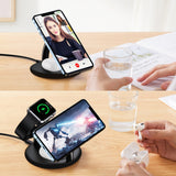 Choetech 3 in 1 15W Magnetic Fast Wireless Charging Stand T587-F