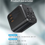 CHOETECH PD5008 PD 30W Fast Charging Travel Adapter 3 USB-A + 1 Type-C US EU AU UK Plug