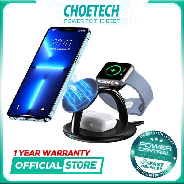 Choetech 3 in 1 15W Magnetic Fast Wireless Charging Stand T587-F