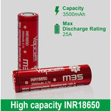 1PC Vapcell 18650 B34 3400mah 10A/25A K25 2500mah 20A/35A 3.7V Li ion battery Flashlight Power Tools