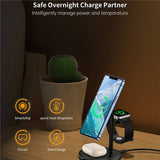 Choetech 3 in 1 15W Magnetic Fast Wireless Charging Stand for iPhone, AirPods, AppleWatch T585-F