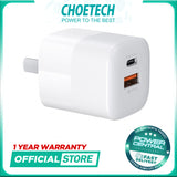 Choetech USB C PD 33W Wall Charger USB Type C Power Delivery 3.0 PPS QC PD5006