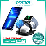 Choetech 3 in 1 15W Magnetic Fast Wireless Charging Stand T587-F