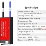 Powercentral BMS 3S to 6S 12V 24V 20A discharge 10A Charge manufactured by Daly