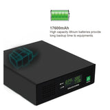 SKE Mini POE 60W 17W UPS for Router Modem DC 9V 12V Gigabit POE 24V 48V 17,600mAh LiFePO4 Battery