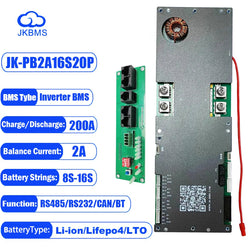 JK Inverter Smart BMS 8-16S 100A-200A RS485 CAN Active balancer 2A Solar Home Battery Storage system