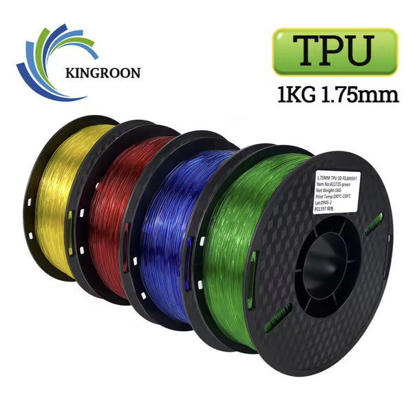 KINGROON TPU ABS 1KG 1.75 mm Filament 3D Printing Material for 3D Printer Flexible Plastic