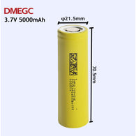 1pc DMEGC 21700 3.7v 5000mah 15A continues Rechargeable Lithium Ion Battery