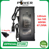 Power Central Lithium Ion Charger 72V 60V 48V 36V 24V 16V 5A 2A ebike battery Wall 20S 16S 13S