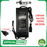 Power Central Lithium Ion Charger 72V 60V 48V 36V 24V 16V 5A 2A ebike battery Wall 20S 16S 13S