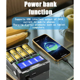 Liitokala Lii-K 1A 4 Slot Smart Battery Charger 1.2V 3.7V Power Bank AA AAA 18650 21700 lithium ion