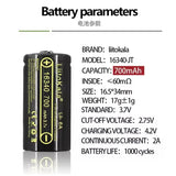 Liitokala 18500 16340 14500 1500mAh Lithium ion Battery Rechargeable lii-14A lii-16A lii-18A