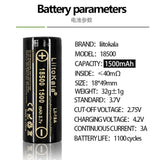 Liitokala 18500 16340 14500 1500mAh Lithium ion Battery Rechargeable lii-14A lii-16A lii-18A