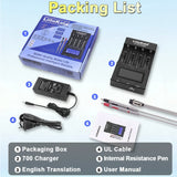 LiitoKala lii-700 3A LCD internal resistance Lithium NiMH AA Battery fast Charger 18650 26650