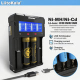 Liitokala Lii-K 1A 4 Slot Smart Battery Charger 1.2V 3.7V Power Bank AA AAA 18650 21700 lithium ion