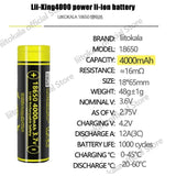 1 PC Liitokala king 4000mAh lii-36s 18650 3.7V rechargeable Lithium Ion Battery button type PCB