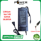 Power Central Lithium Ion Charger 72V 60V 48V 36V 24V 16V 5A 2A ebike battery Wall 20S 16S 13S