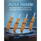 Flashforge AD5X Accessories PEI Sheet hardened steel nozzle 0.25 0.4 0.6 0.8mm