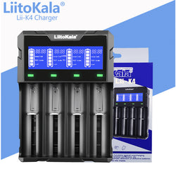 Liitokala Lii-K 1A 4 Slot Smart Battery Charger 1.2V 3.7V Power Bank AA AAA 18650 21700 lithium ion
