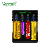 Vapcell Q4 Q8 Lithium ion Battery Charger 4 & 8 Slot 18650 21700 22650 25500 26650 Li-Ion