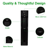 Vapcell Q1 Q2S Lithium ion Battery Charger 1 & 2 Slot 18650 21700 22650 25500 26650 Li-Ion